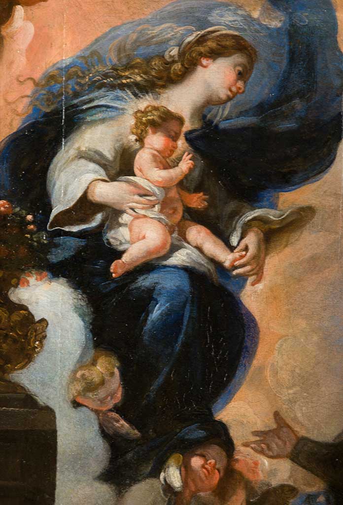 APARICION DE LA VIRGEN CON EL NIÑO JESUS A SAN FELIPE NERI - RUIZ DE LA IGLESIA