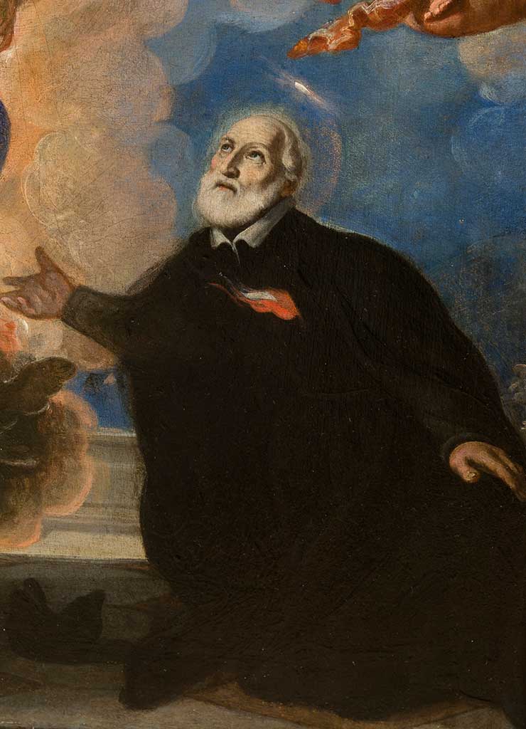 APARICION DE LA VIRGEN CON EL NIÑO JESUS A SAN FELIPE NERI - RUIZ DE LA IGLESIA