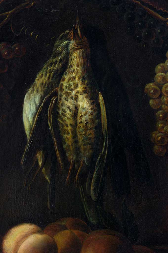 BODEGON CON UVAS Y CODORNICES