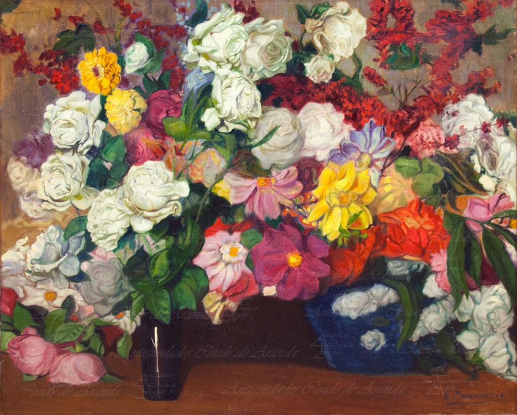 Bodegón de flores<br> ELIAS SALAVERRÍA INCHAURRANDIETA - Imagen 2