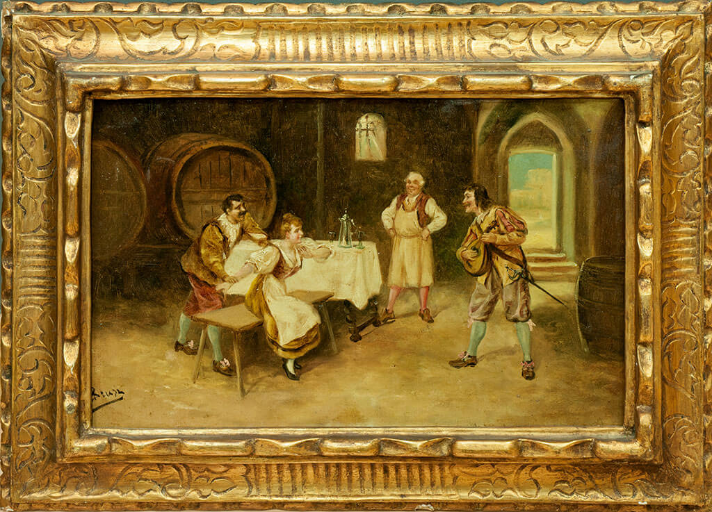 Escenas galantes en tabernas<br> ESCUELA FRANCESA - Imagen 2