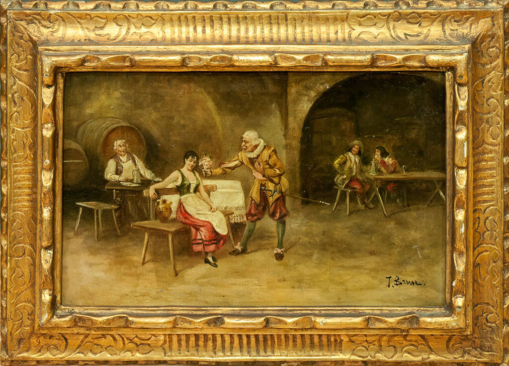 Escenas galantes en tabernas<br> ESCUELA FRANCESA - Imagen 3
