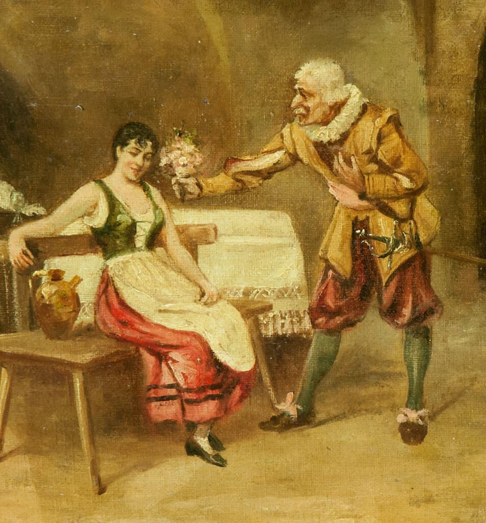 Escenas galantes en tabernas<br> ESCUELA FRANCESA - Imagen 6