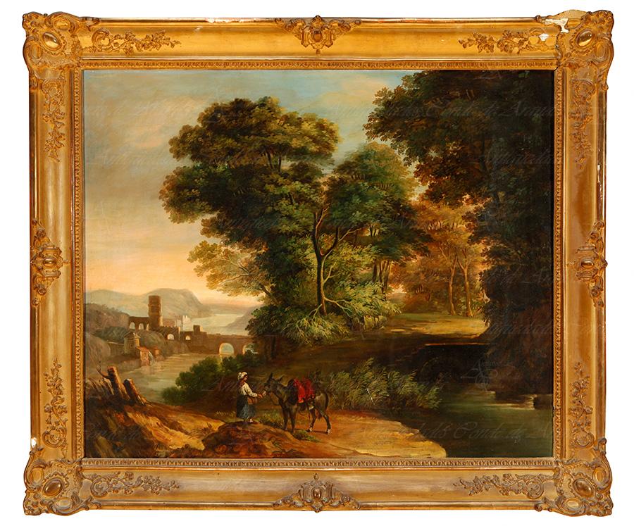 Pareja de paisajes<br> ESCUELA ANDALUZA
