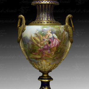 PAREJA JARRONES NAPOLEON III - FRANCIA SIGLO XIX