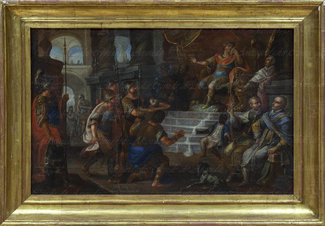 PRESENTACION CABEZA POMPEYO A JULIO CESAR - PEDRO RODRIGUEZ DE MIRANDA