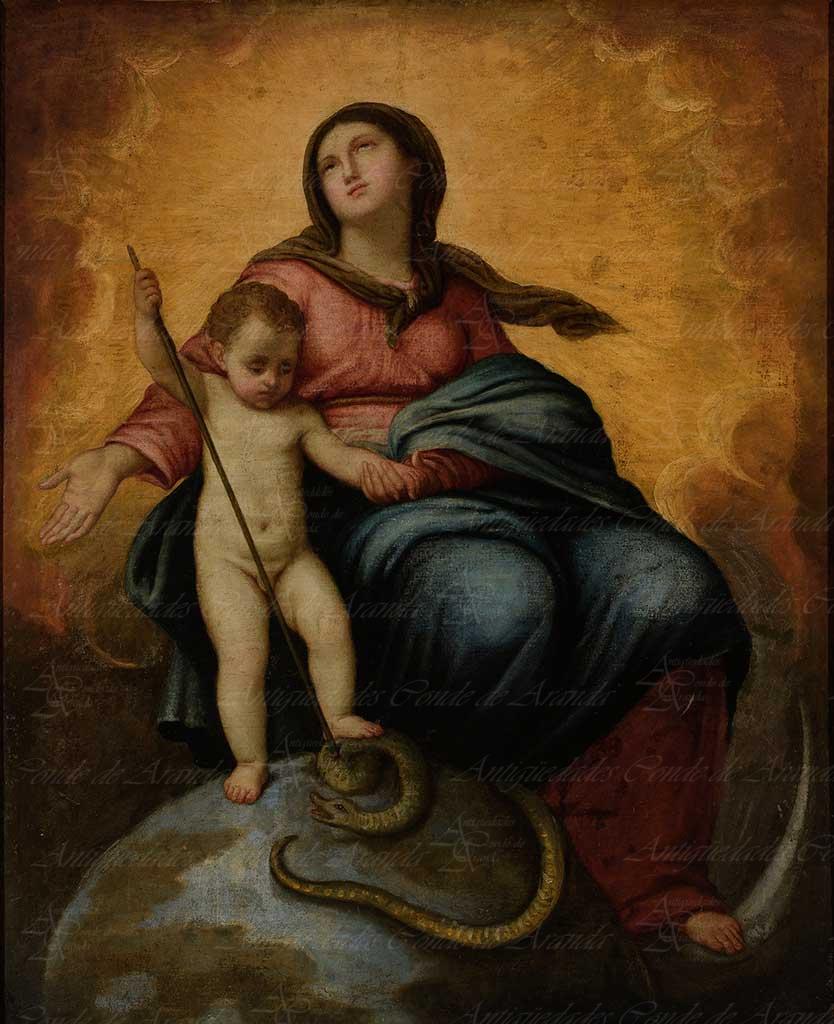 VIRGEN CON NIÑO - ESCUELA ITALIANA