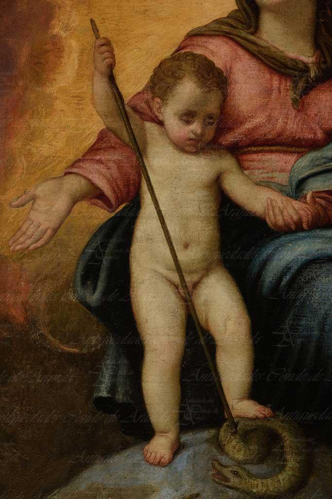 VIRGEN CON NIÑO - ESCUELA ITALIANA VIRGEN CON NIÑO - ESCUELA ITALIANA