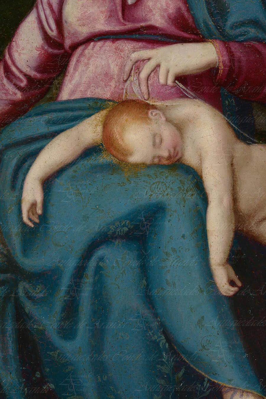 VIRGEN CON NIÑO SANTOS Y DONANTE - BLAS DE PRADO
