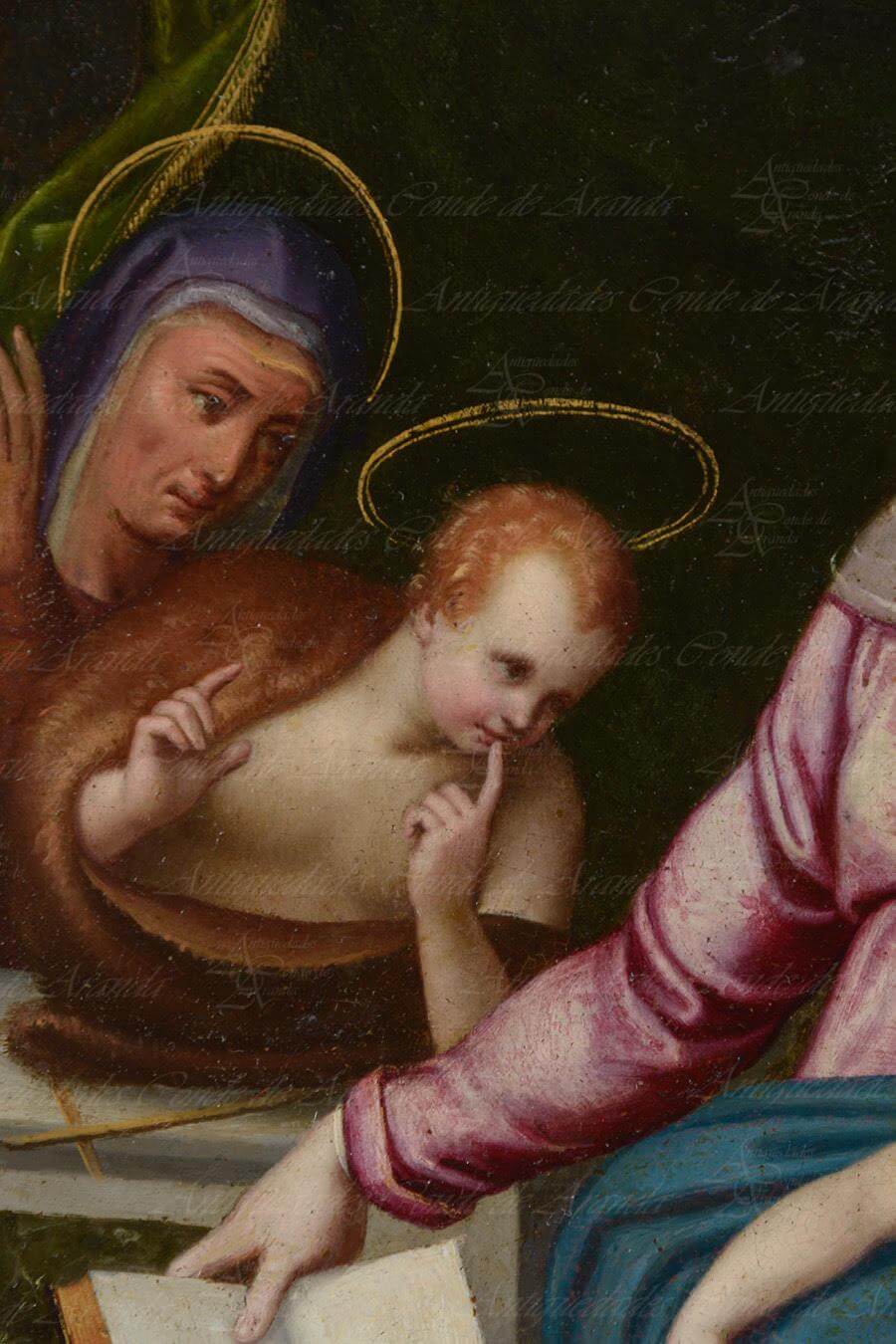 VIRGEN CON NIÑO SANTOS Y DONANTE - BLAS DE PRADO