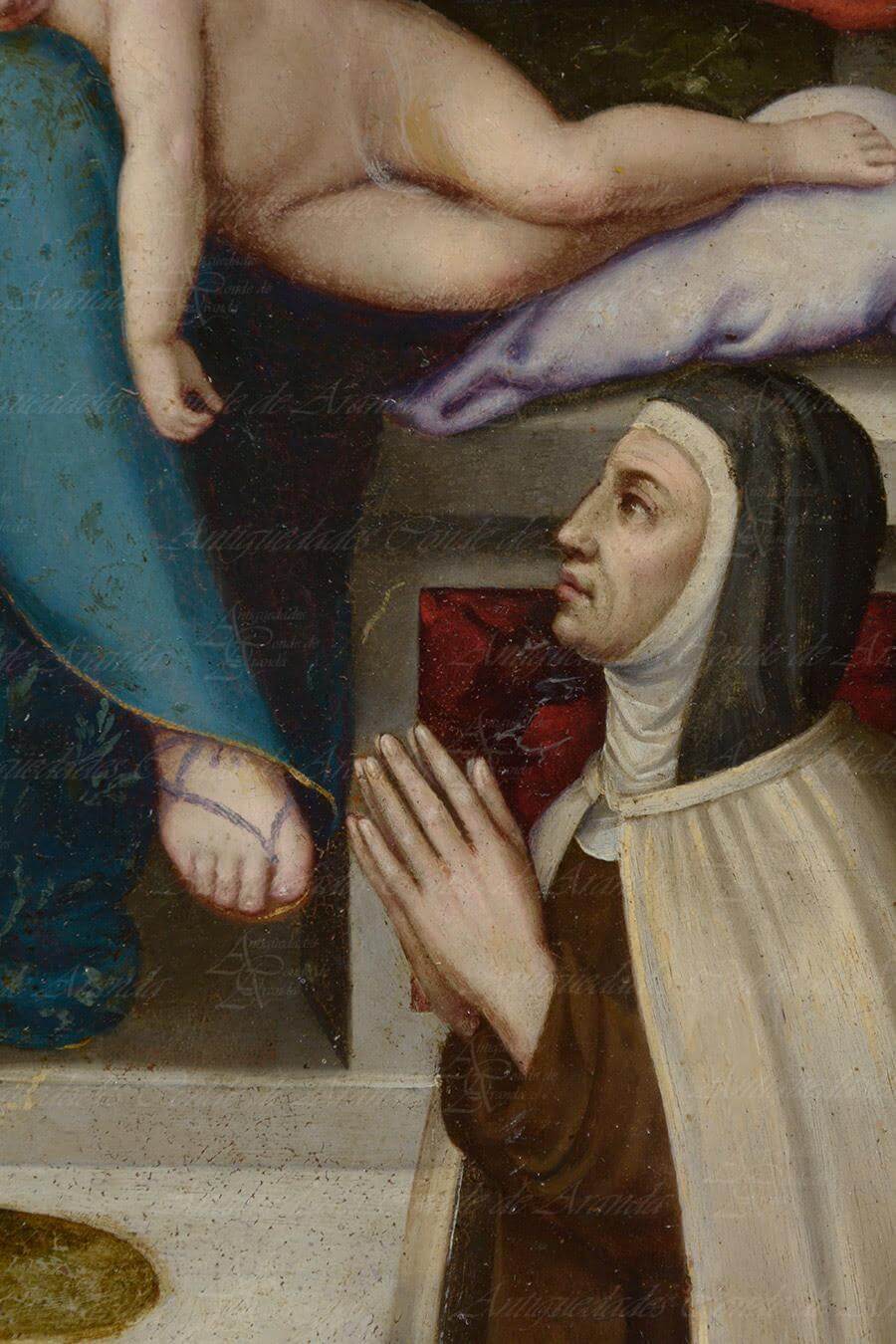 VIRGEN CON NIÑO SANTOS Y DONANTE - BLAS DE PRADO