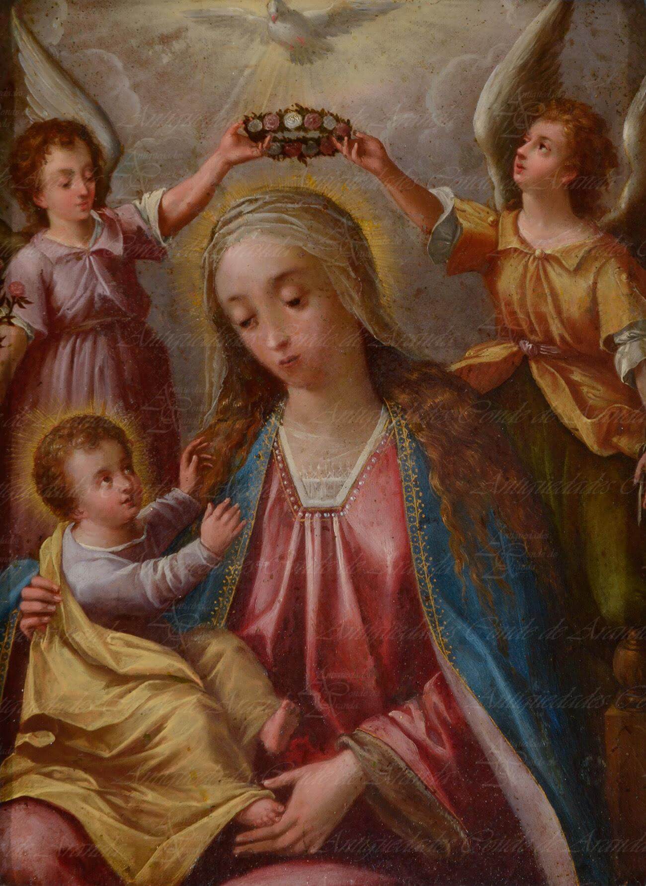 VIRGEN CON NIÑO Y ANGELES - ESCUELA FLAMENCA 1