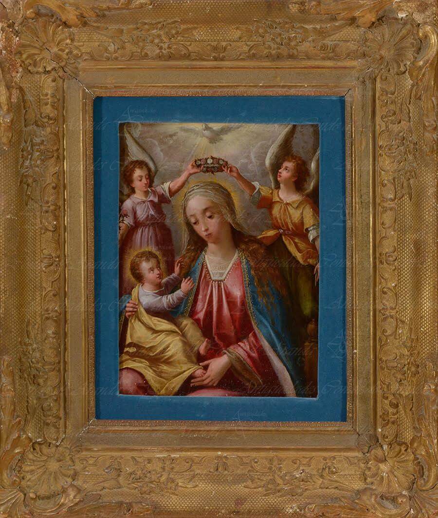 VIRGEN CON NIÑO Y ANGELES - ESCUELA FLAMENCA 2