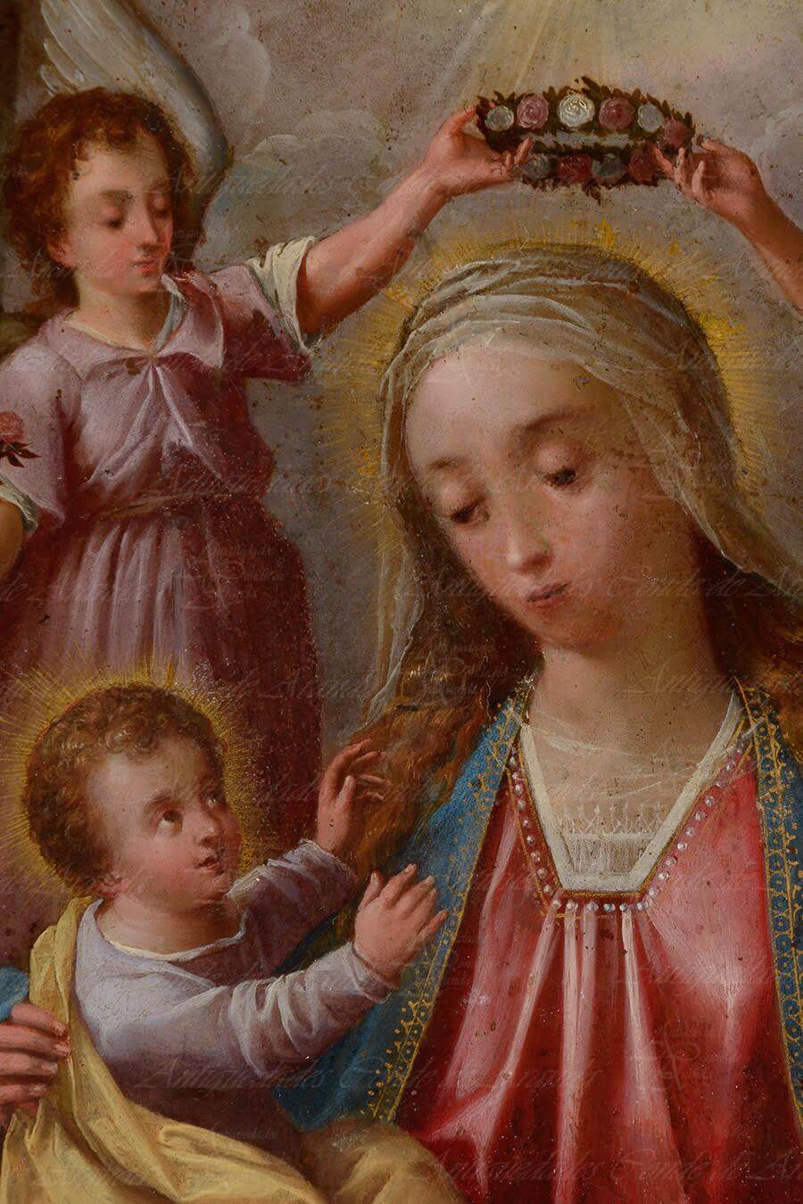 VIRGEN CON NIÑO Y ANGELES - ESCUELA FLAMENCA 3