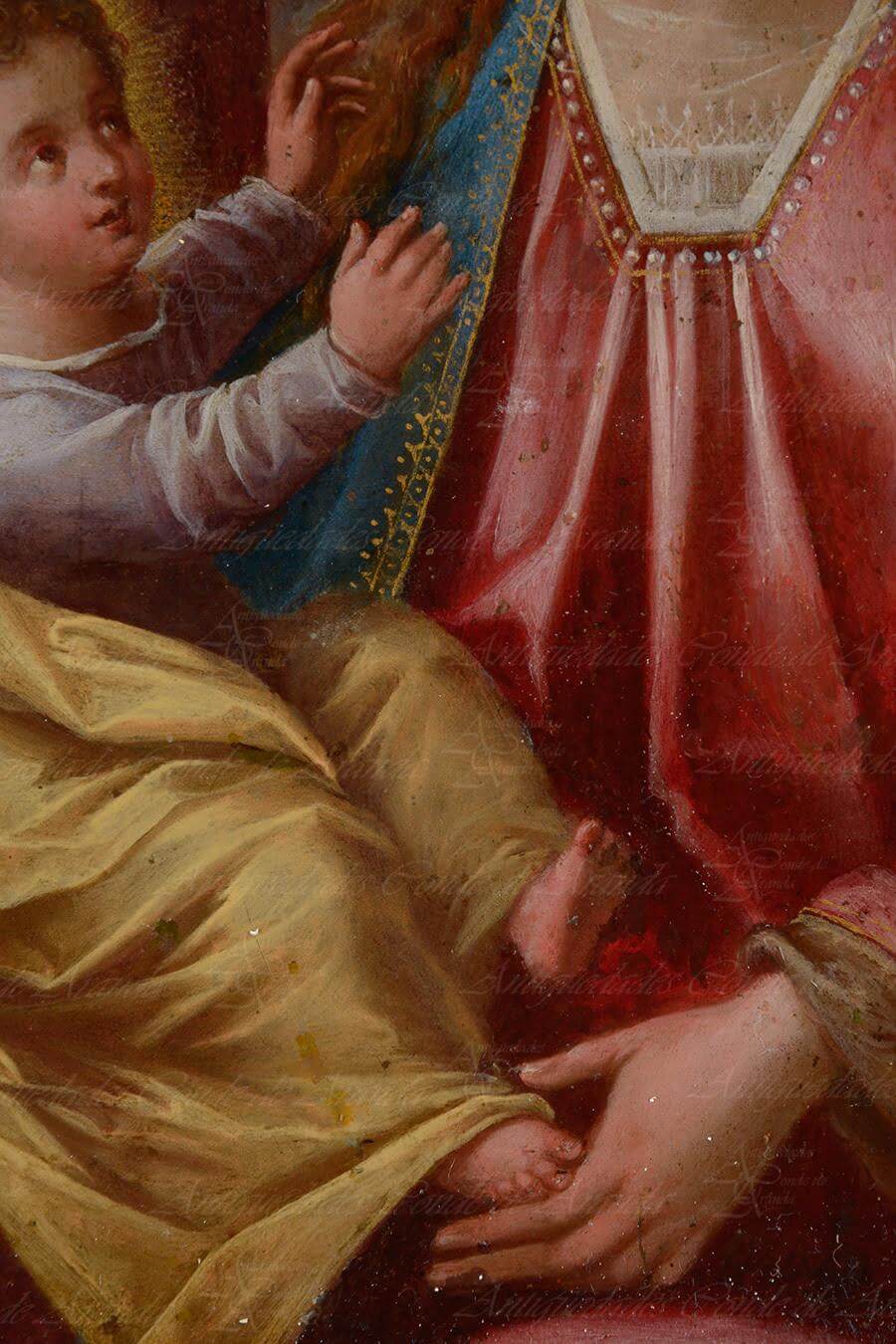 VIRGEN CON NIÑO Y ANGELES - ESCUELA FLAMENCA 5