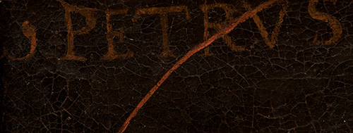 detalle firma cuadro escuela española san pedro siglo xvii